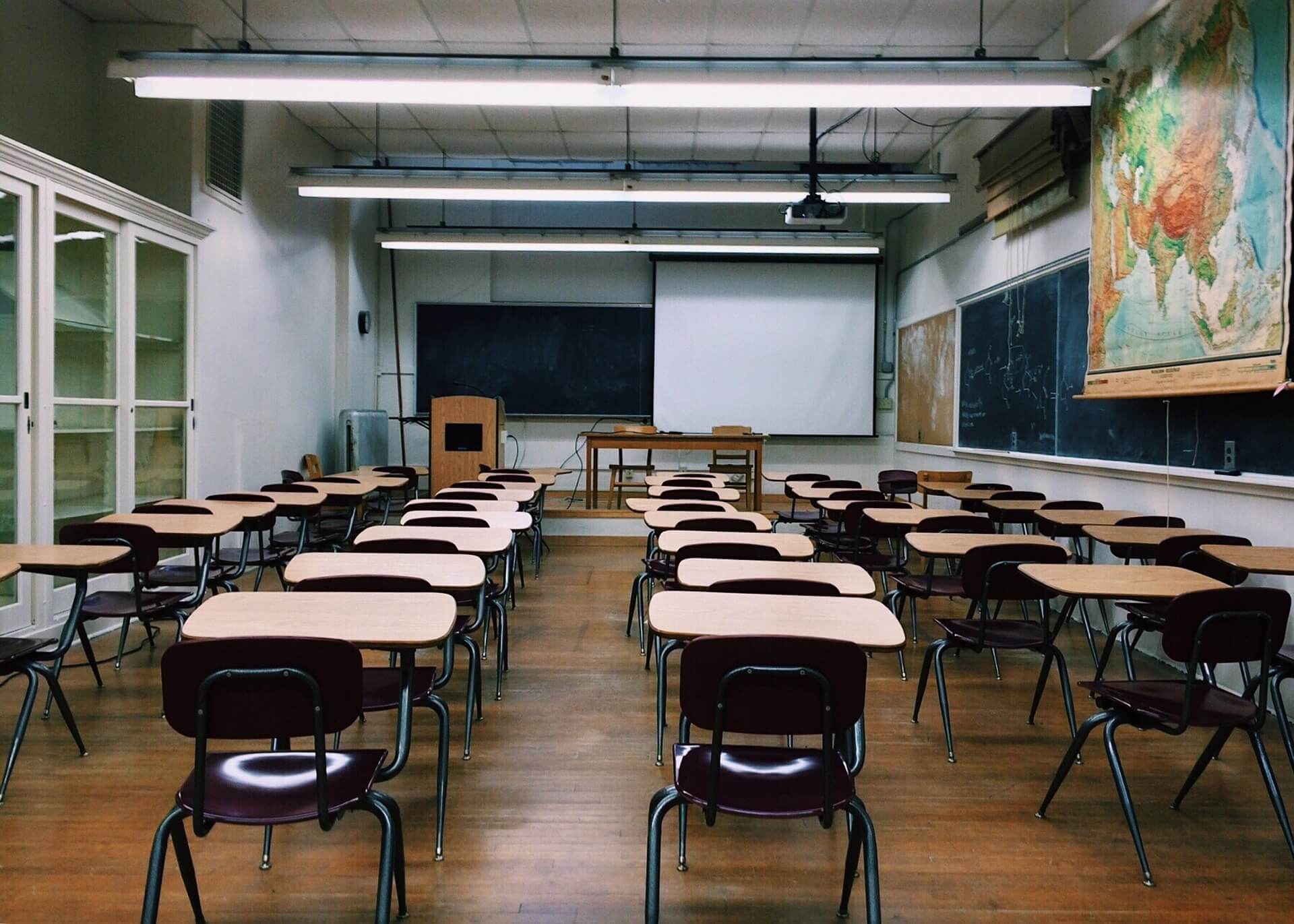 a very large classroom