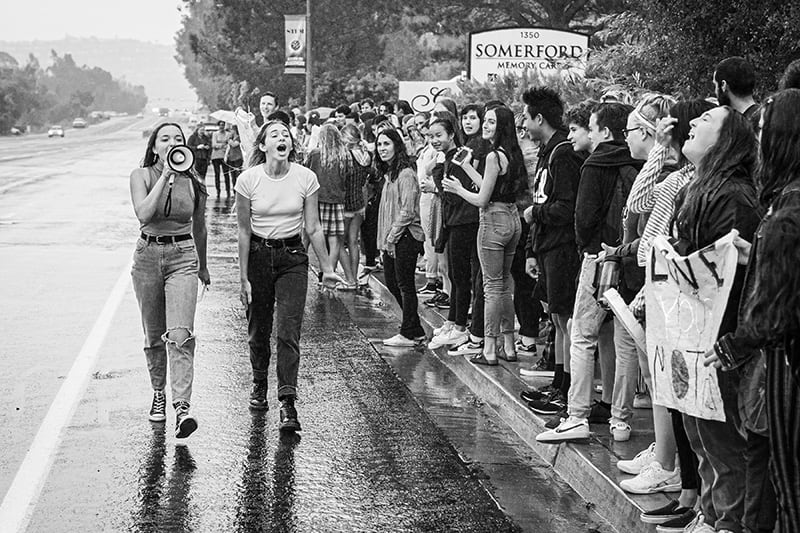 Grauer students participating in the Global Climate Strike to protest climate change - September 27, 2019