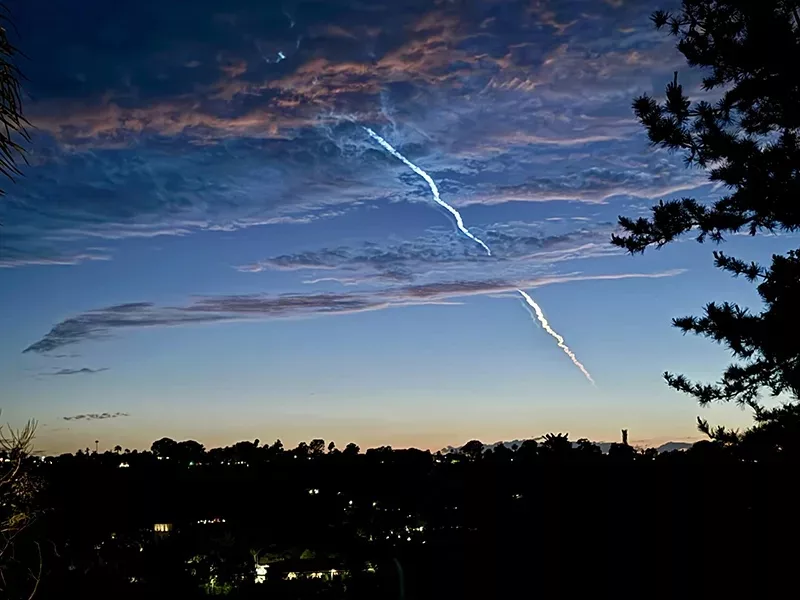 SpaceX rocket trajectory over The Grauer School